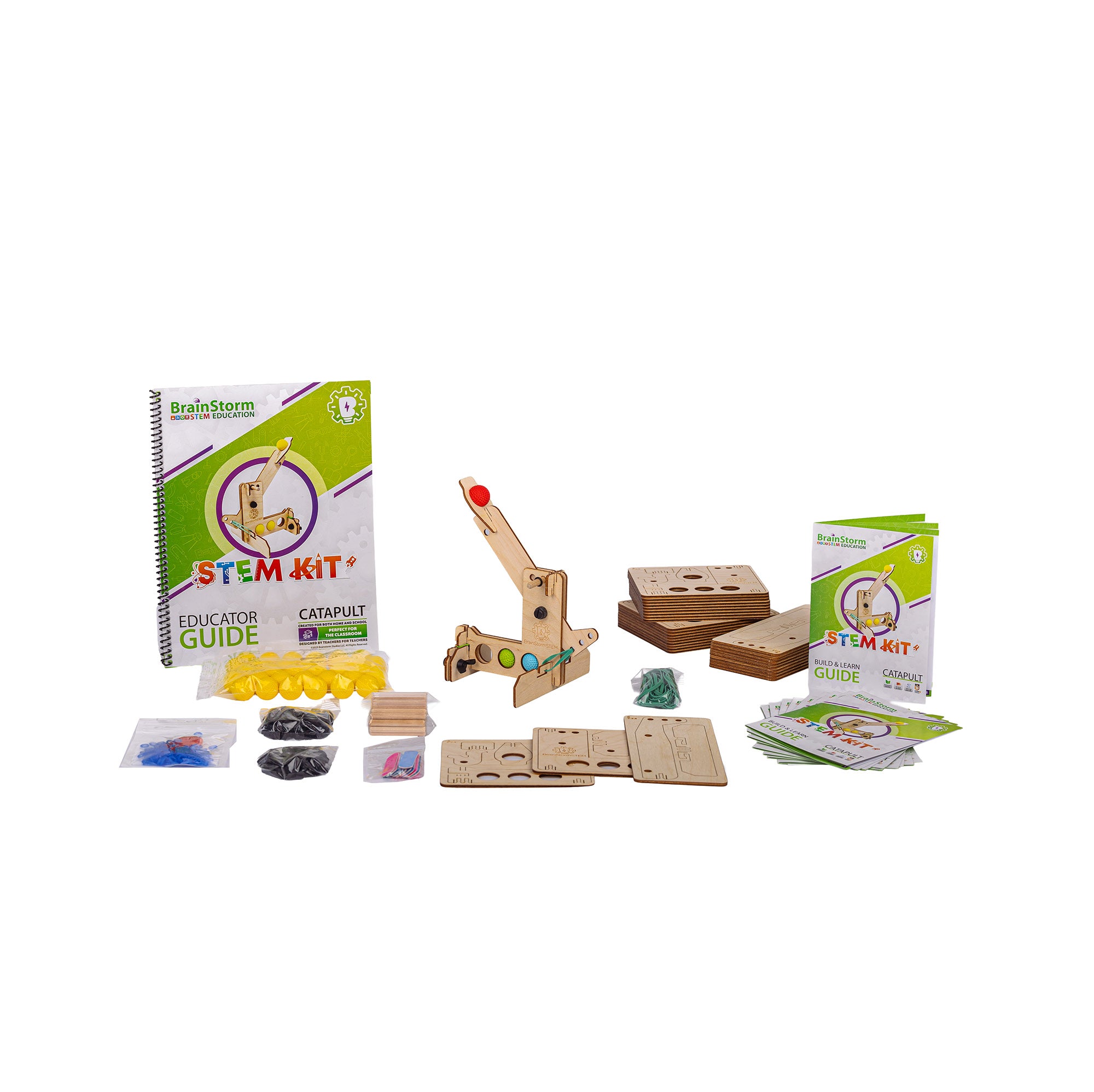 BrainStorm Catapult STEM Kit – Class Pack (10 Kits + Educator Guide)