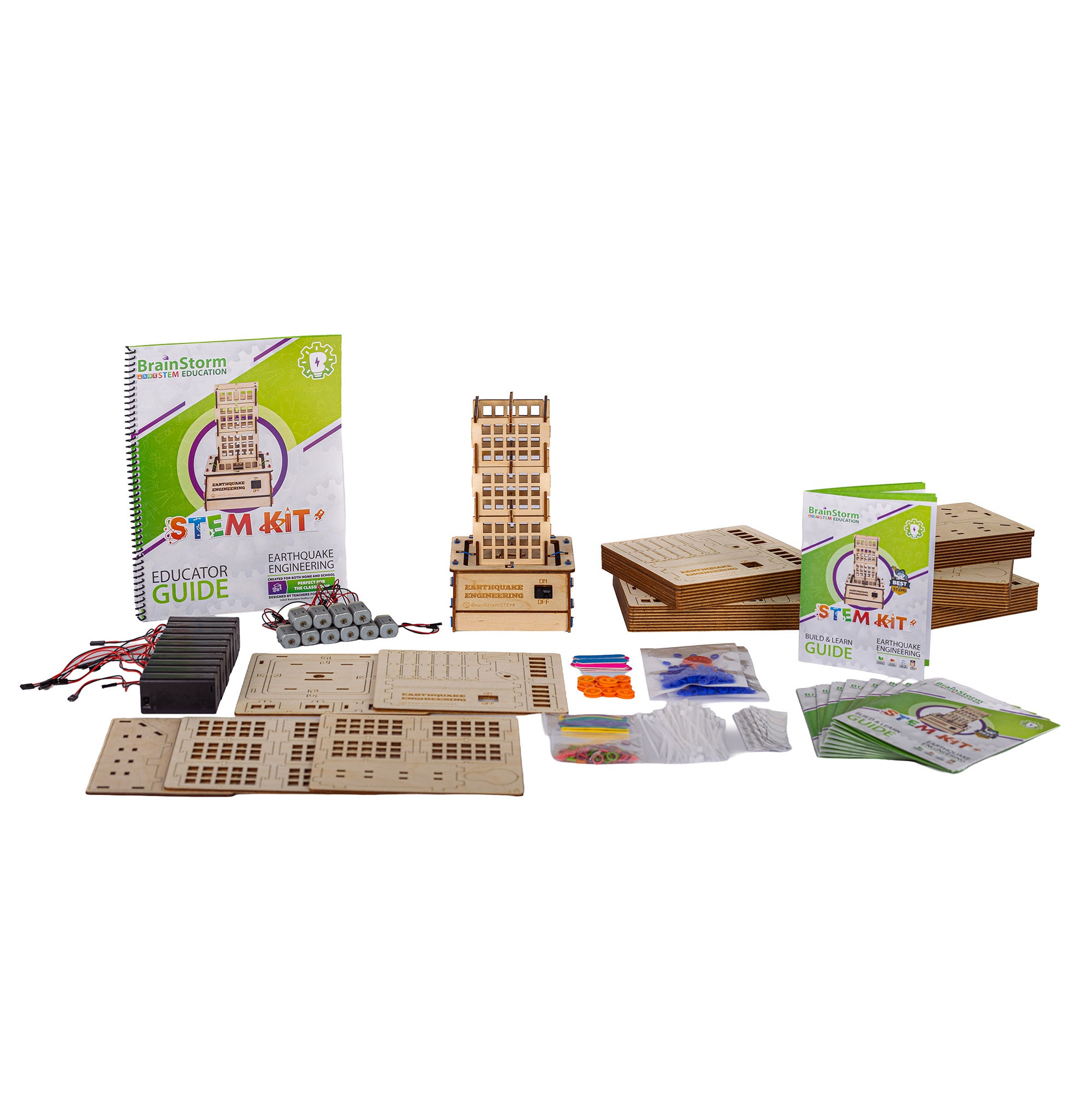 BrainStorm Earthquake Engineering STEM Kit - Classpack (10 Kits + Educator Guide)
