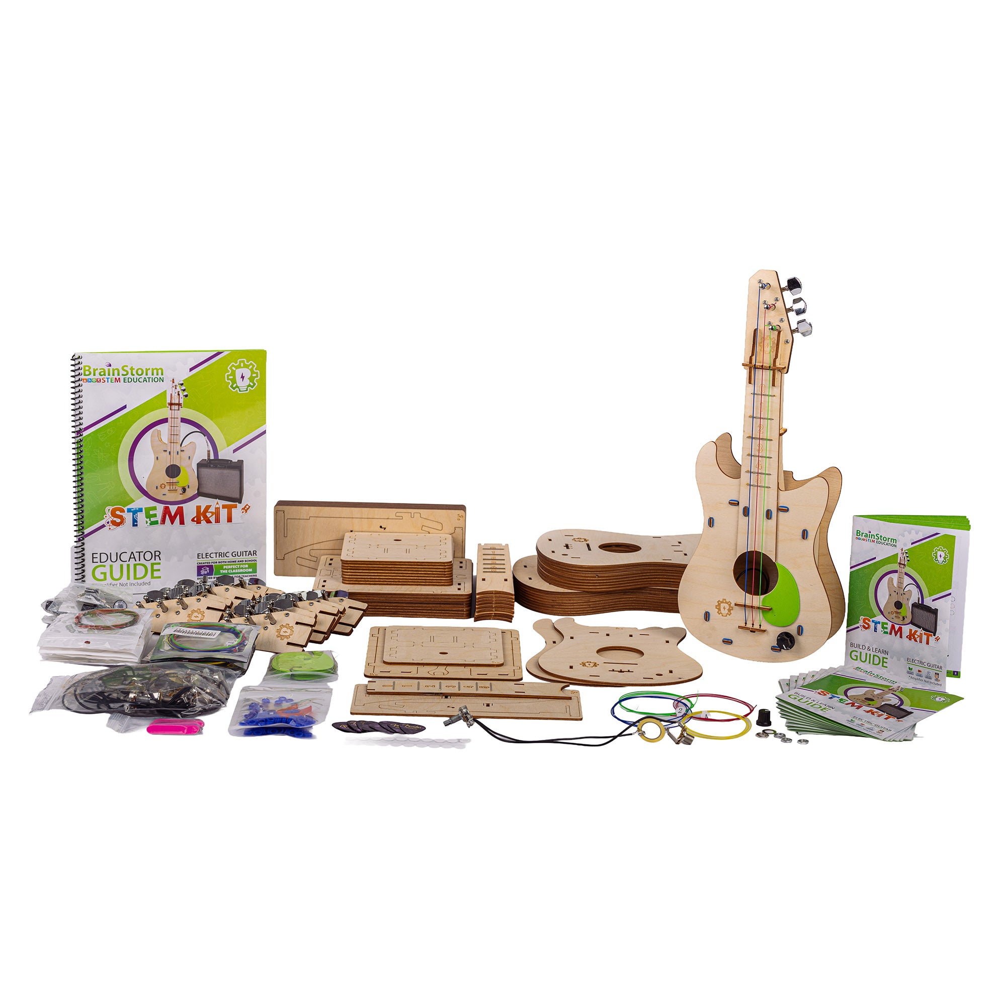BrainStorm Electric Guitar STEM Kit - Class Pack (10 Kits + Educator Guide)