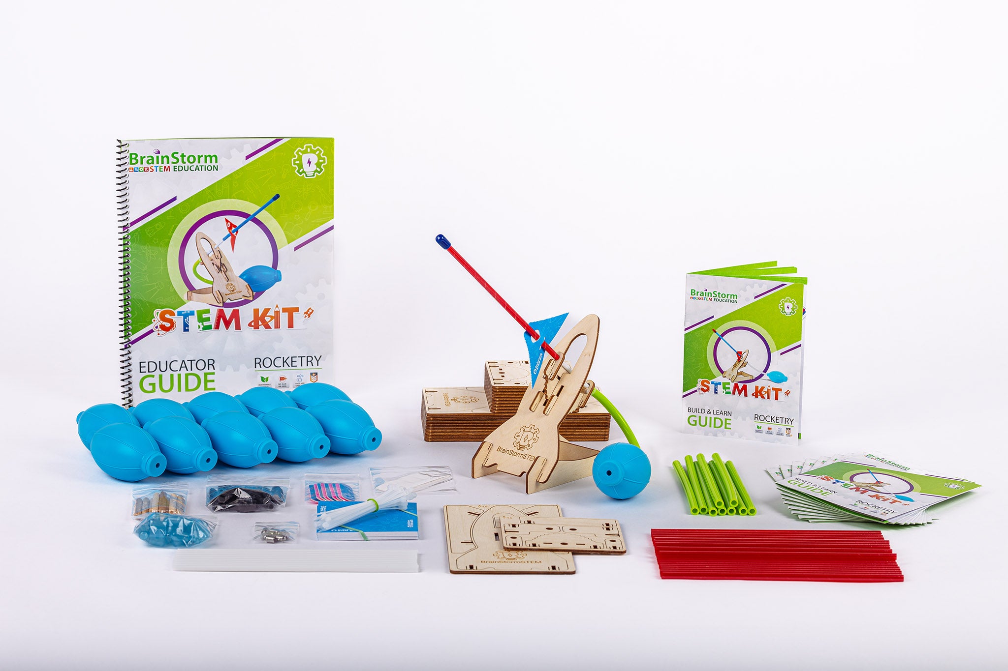 BrainStorm Rocketry STEM Kit – Class Pack (10 Kits + Educator Guide)