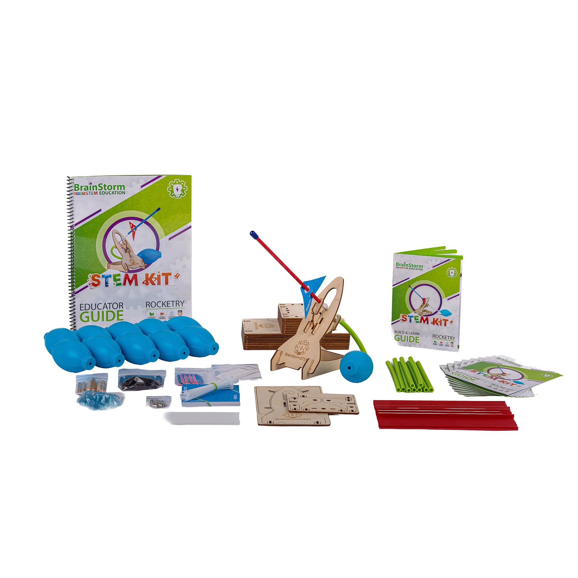 BrainStorm Rocketry STEM Kit – Class Pack (10 Kits + Educator Guide)