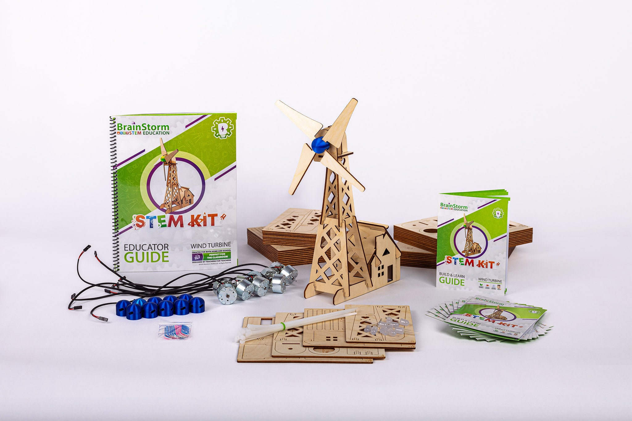 BrainStorm Wind Turbine STEM Kit  – Class Pack (10 Kits + Educator Guide)