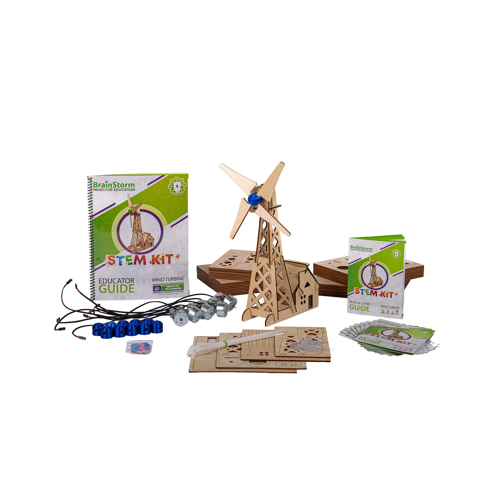 BrainStorm Wind Turbine STEM Kit – Class Pack (10 Kits + Educator Guide)