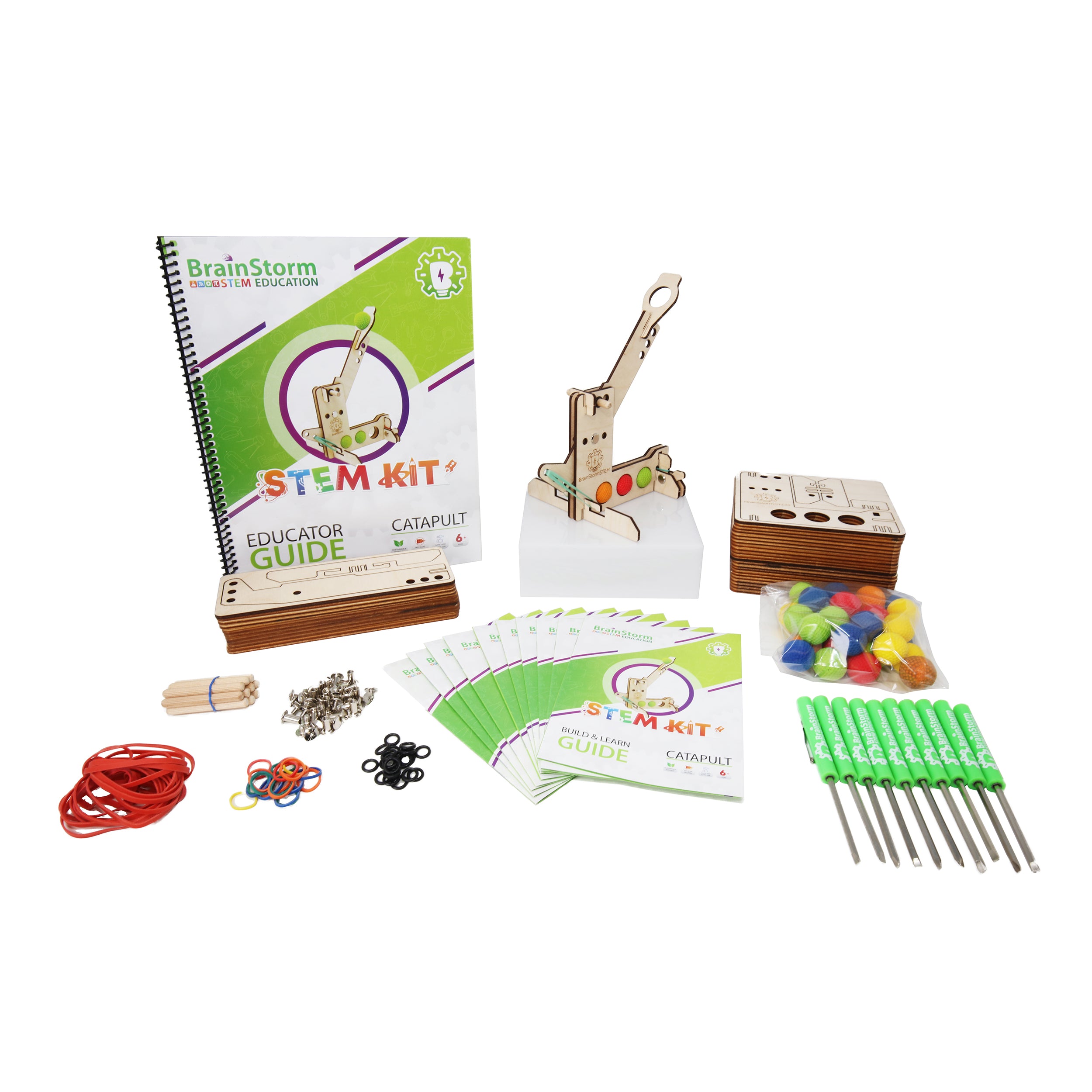 BrainStorm STEM Catapult Science Kit – Classroom Set (10 Kits) + Educator Guide