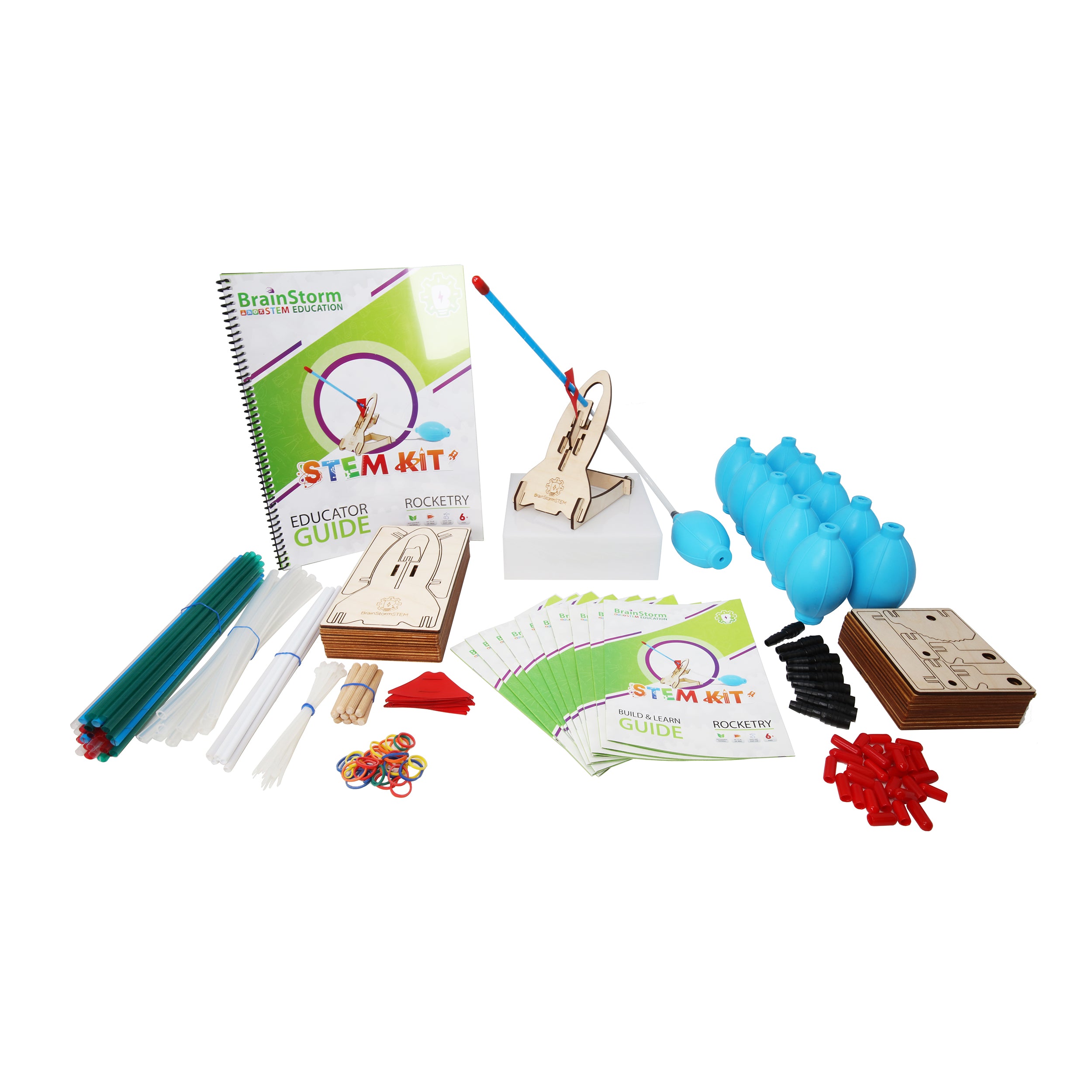 BrainStorm STEM Classroom Rocketry Kit – Classroom Set (10 Kits) + Educator Guide