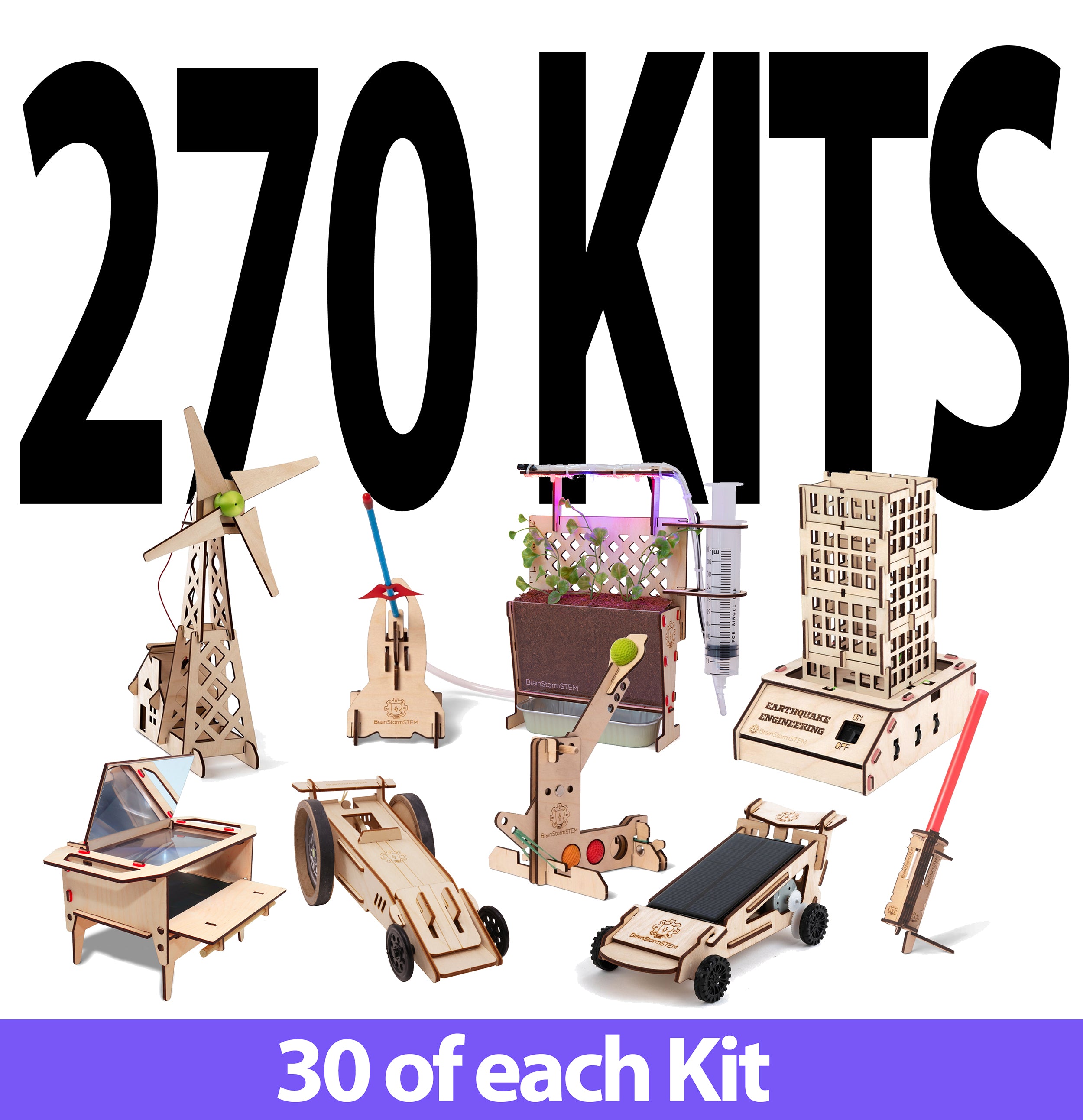 Makerspace Complete Bundle - STEM Variety Kit [30 of each kit for 270 total kits]