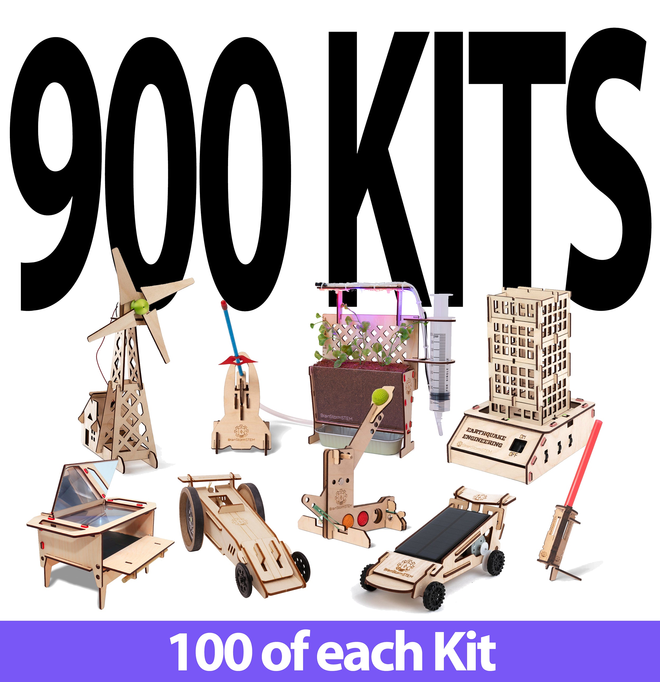 School Complete Bundle - STEM Variety Kit [100 of each Kit for 900 total Kits]