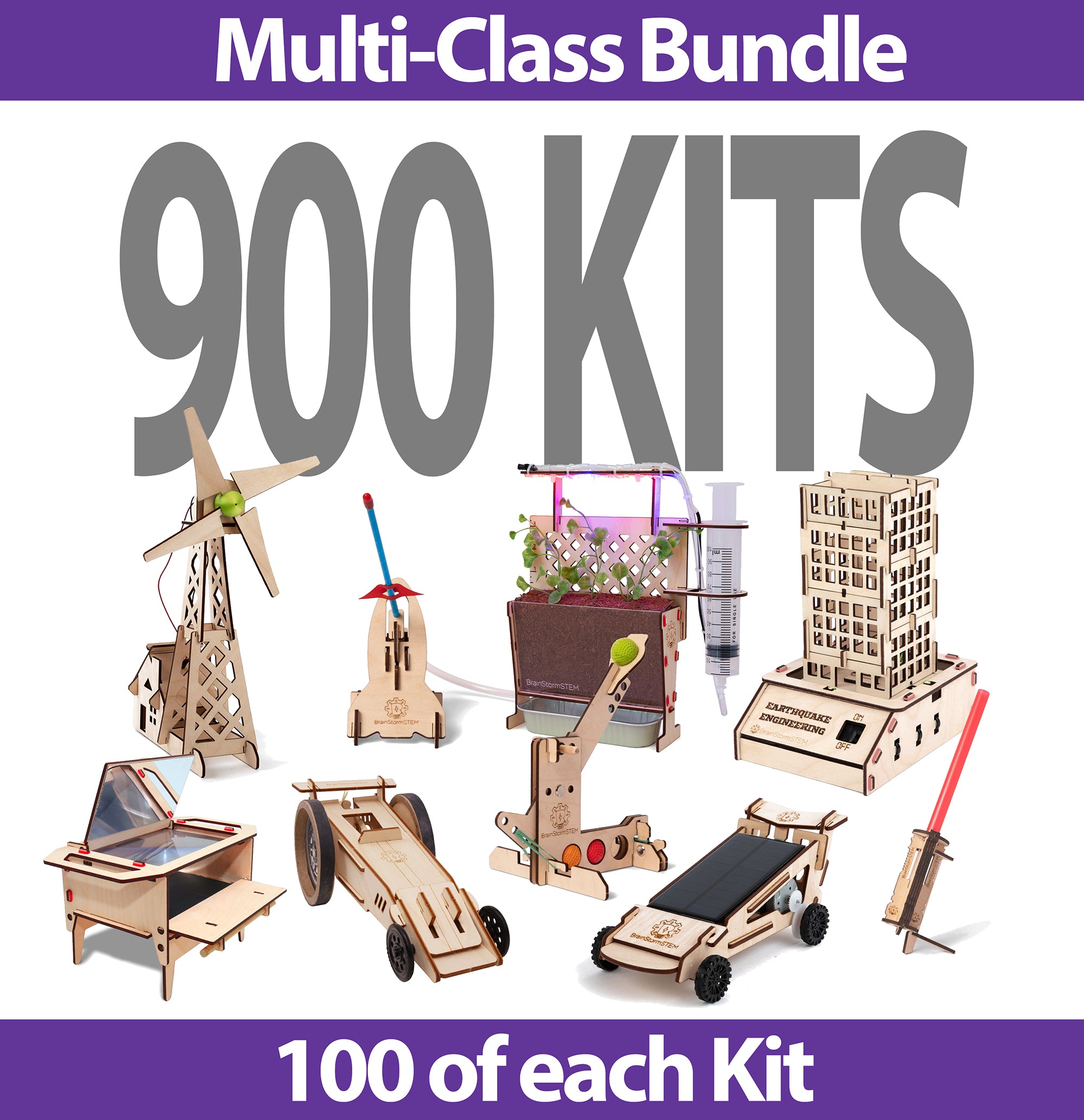 Multi-Class Bundle - STEM Kit Variety Pack [100 of Each Kit for 900 Total Kits]