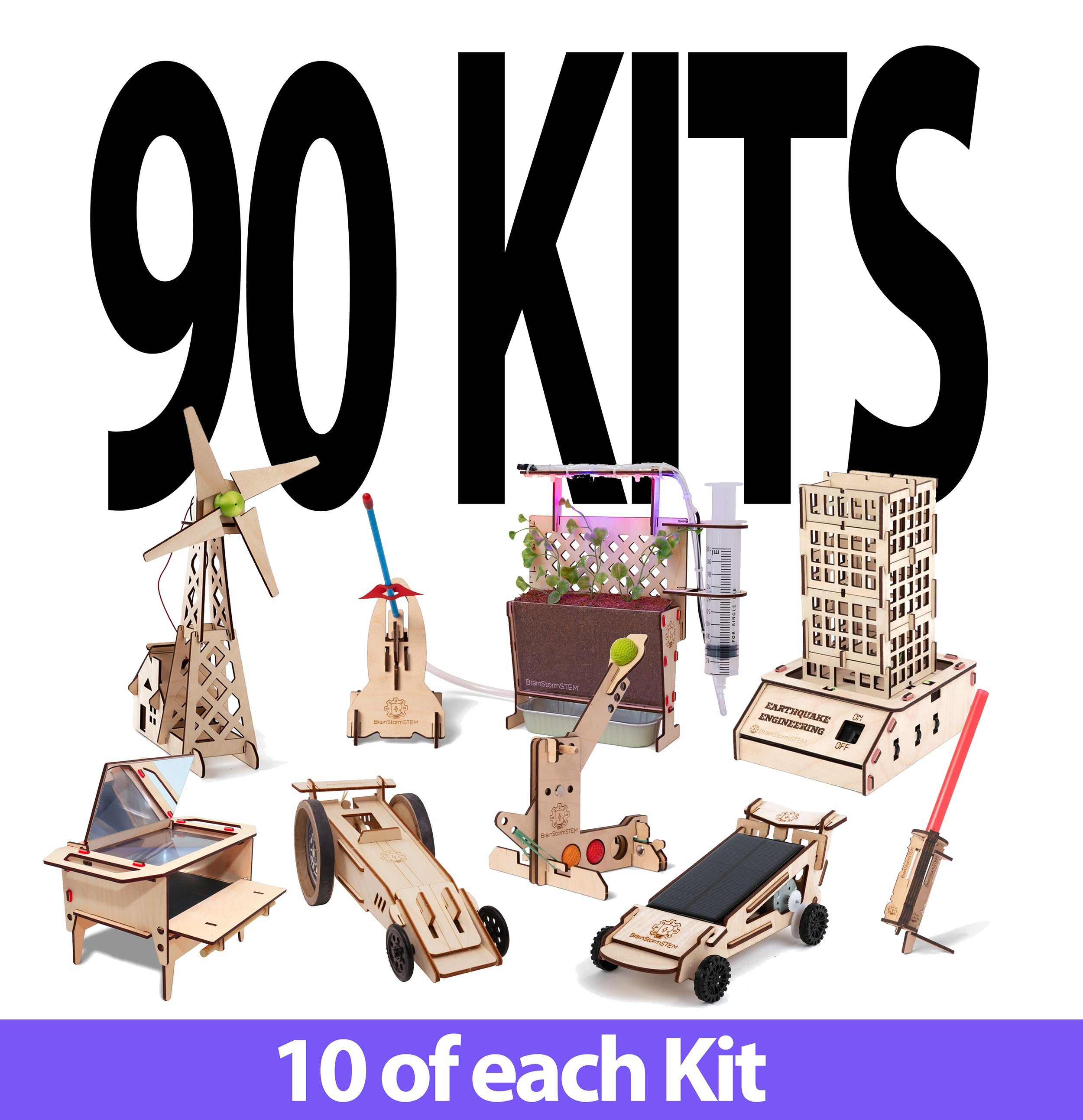 Classroom Complete Bundle - School STEM Variety Kit [10 of each Kit for 90 total Kits]