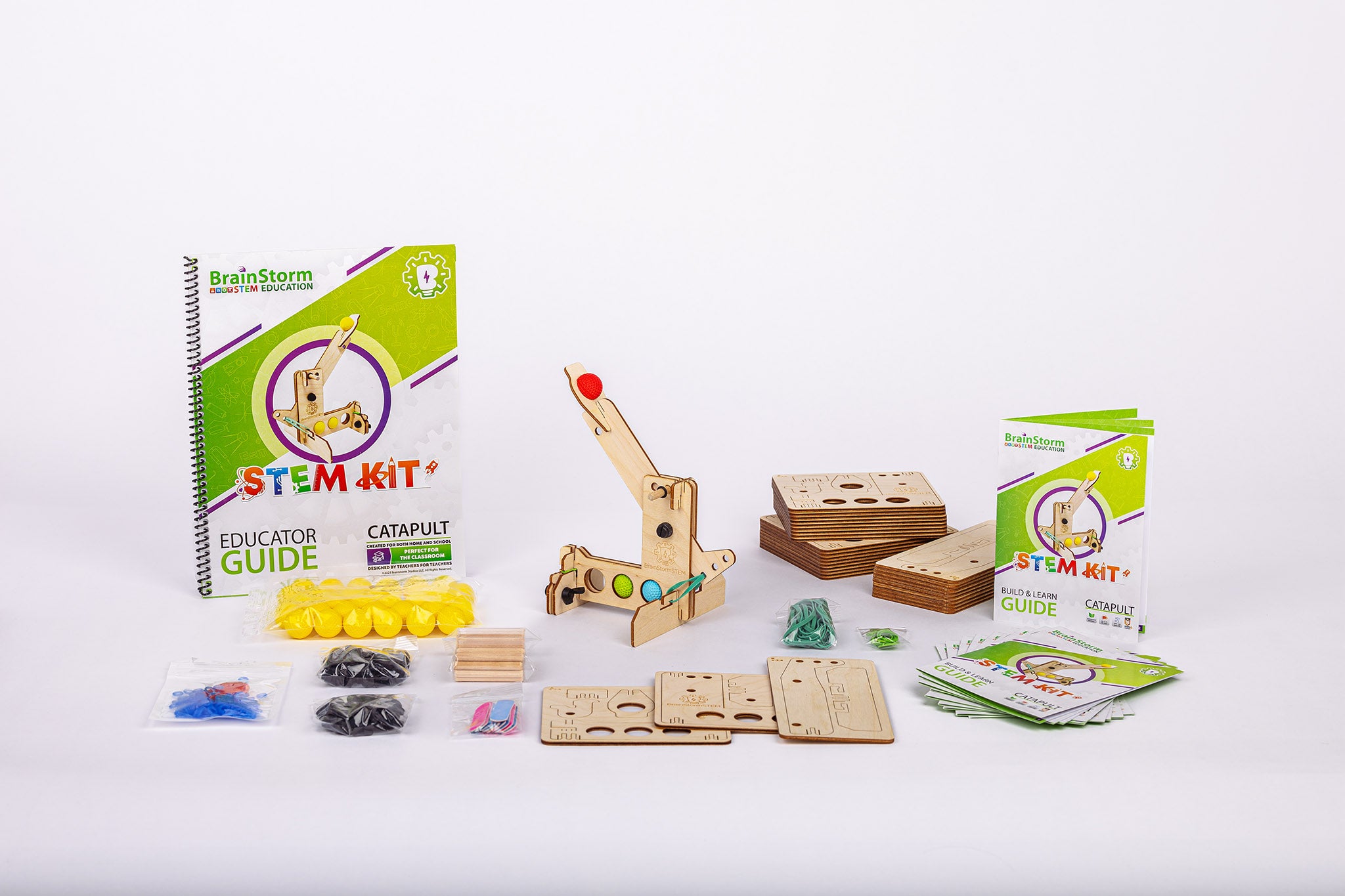 BrainStorm Catapult STEM Kit – Class Pack (10 Kits + Educator Guide)