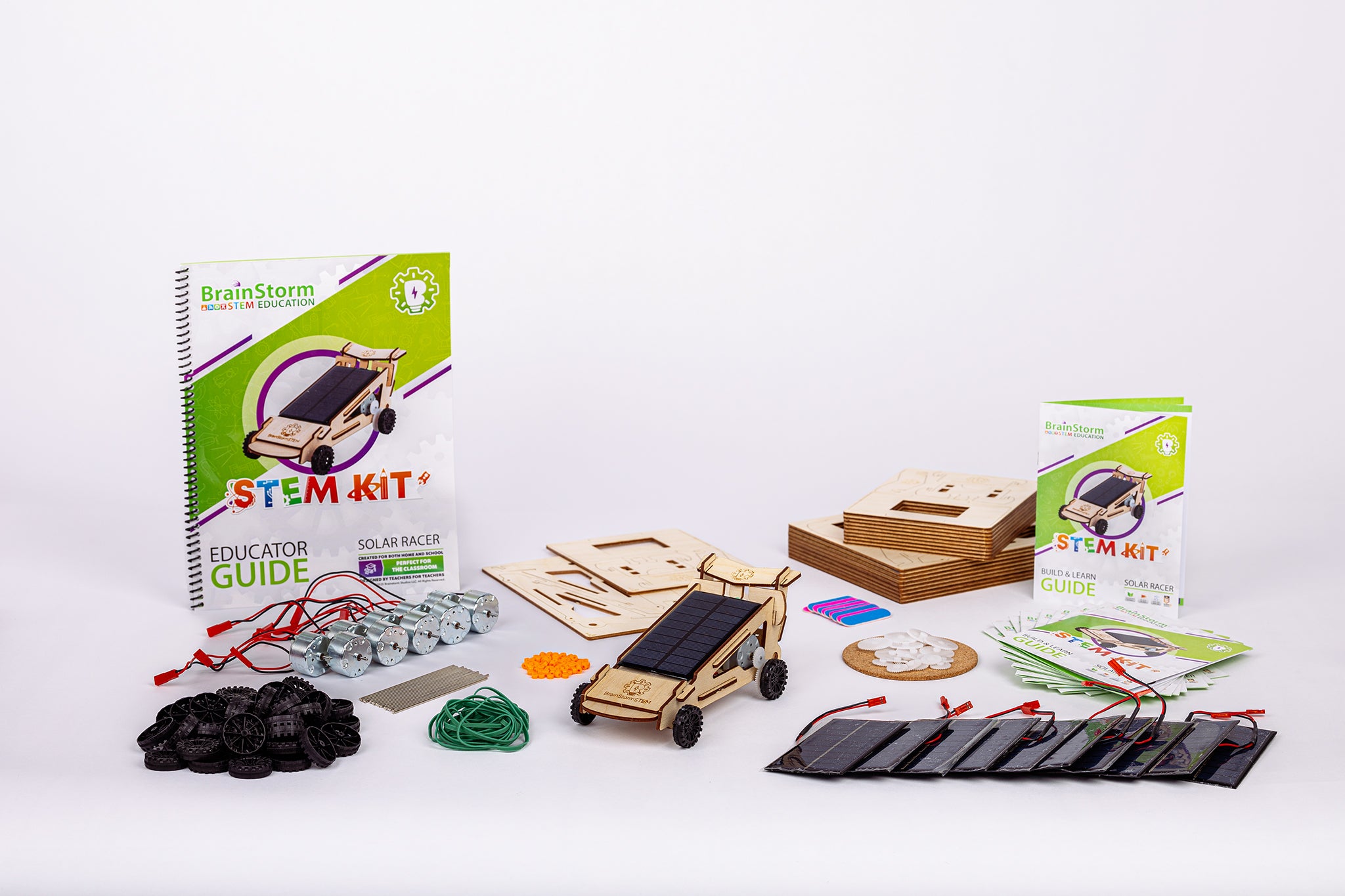BrainStorm Solar Racer STEM Kit - Class Pack (10 Kits + Educator Guide)