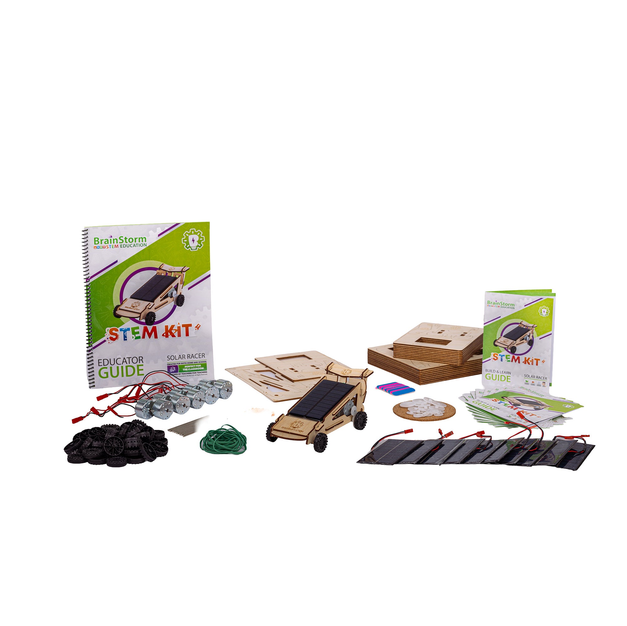 BrainStorm Solar Racer STEM Kit - Class Pack (10 Kits + Educator Guide)